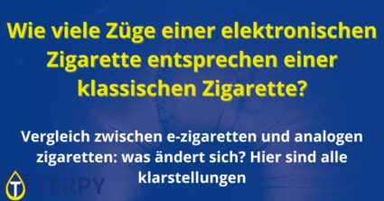 Wie viele Züge einer e-Zigarette entsprechen einer klassischen Zigarette?