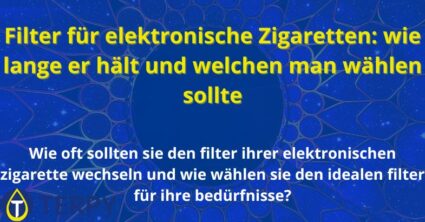 Filter für elektronische Zigaretten