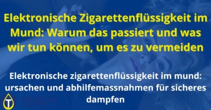 Elektronische Zigarettenflüssigkeit im Mund